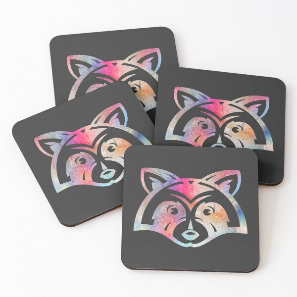 Artikelvorschau, Colourful Raccoon Stencil entworfen und verkauft von WildGeometric.