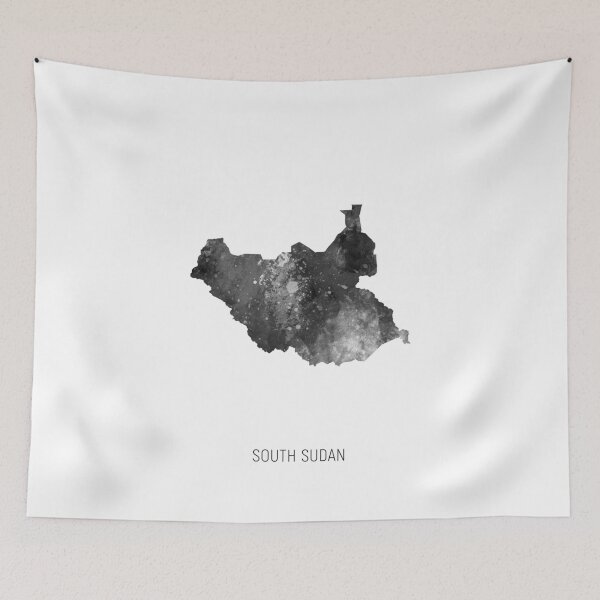Item preview, South Sudan Watercolor Map designed and sold by ArtPrints.