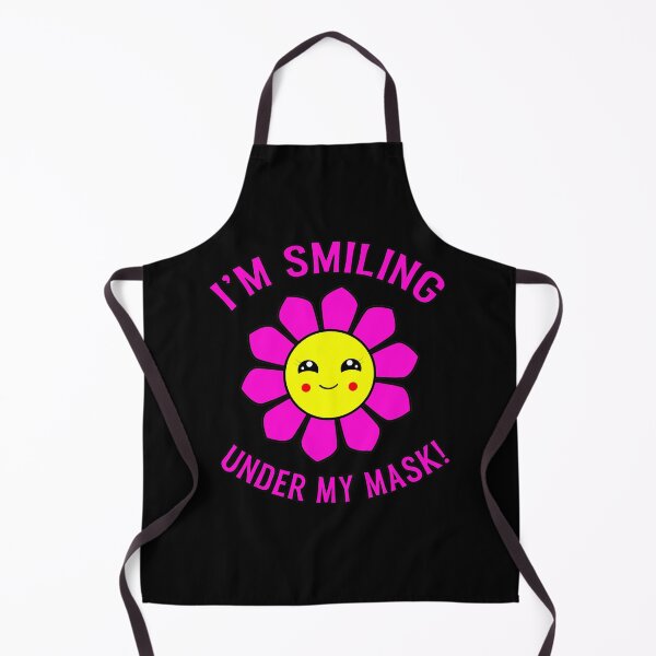 Item preview, I'm Smiling Under My Mask Pink Hippie Flower designed and sold by funnytshirtemp.