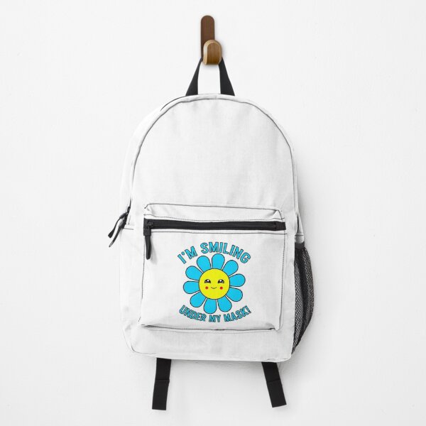 Item preview, I'm Smiling Under My Mask Blue Hippie Flower designed and sold by funnytshirtemp.