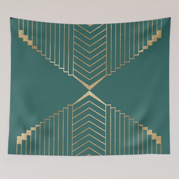Item preview, Art Deco glamour - teal and gold II designed and sold by RoseAesthetic.