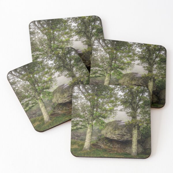 Item preview, Trees and rocks in fog, Blue Ridge Mountains, Virginia, USA designed and sold by iansmissenphoto.