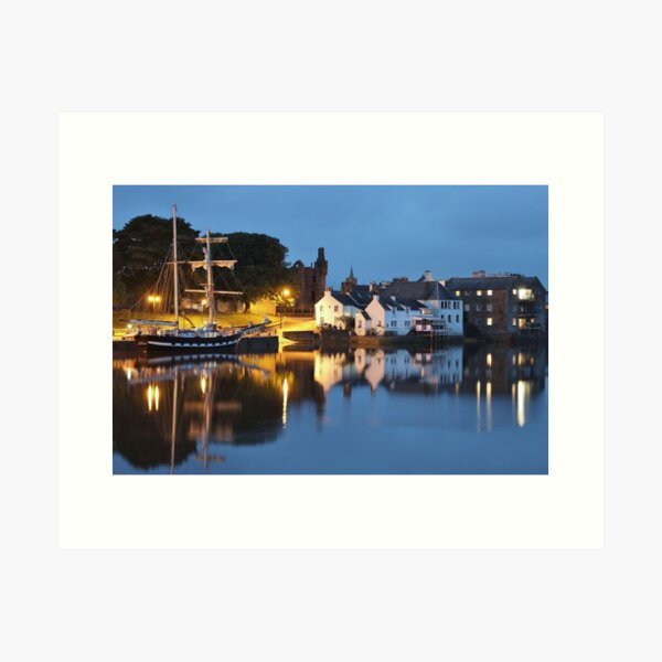 Tall ship at Kirkcudbright harbour Art Print