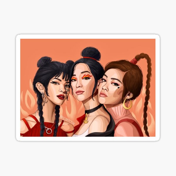 Modern Fire Nation Girls Sticker