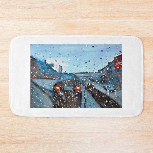 Item preview, Long drive on Highway romantic rainy painting designed and sold by artbymanjiri.