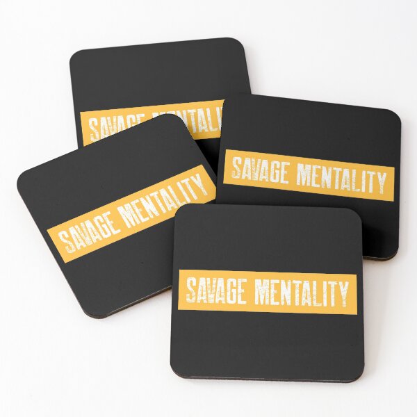 Item preview, Savage Mentality, Gold Banner, Hustle, Get Money designed and sold by HustleLife.