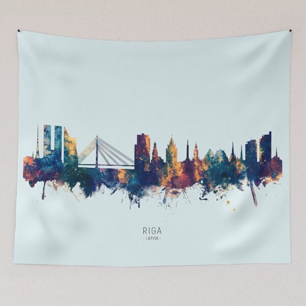 Item preview, Riga Latvia Skyline designed and sold by ArtPrints.