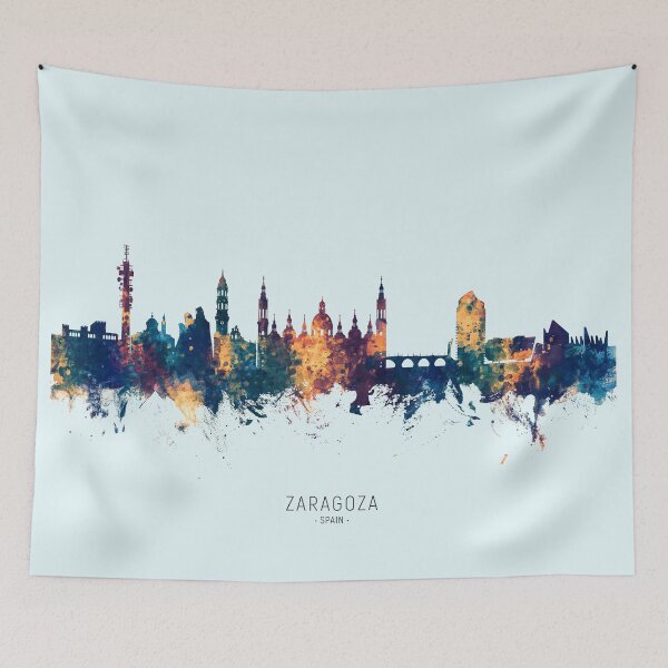 Item preview, Zaragoza Spain Skyline designed and sold by ArtPrints.