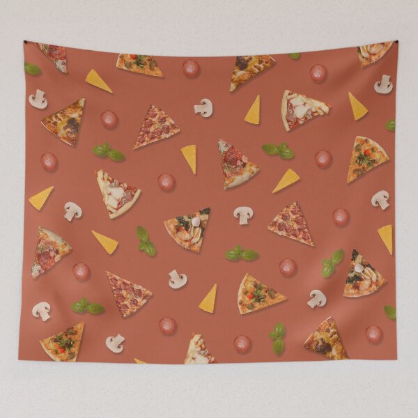 Item preview, Patrón de pizza rojo designed and sold by ChromaCoStudio.