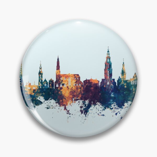 Item preview, Groningen The Netherlands Skyline designed and sold by ArtPrints.