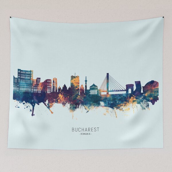 Item preview, Bucharest Romania Skyline designed and sold by ArtPrints.