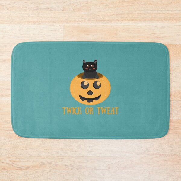 Item preview, Cute Halloween Cat in a pumpkin says twick or tweat designed and sold by twicetrader.