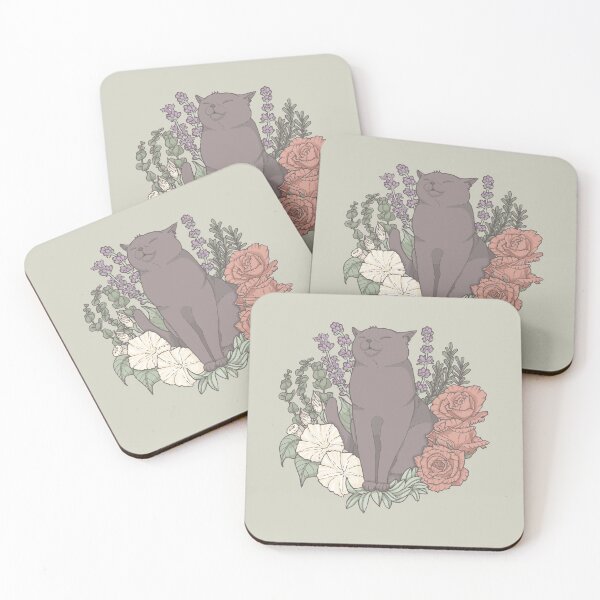 Item preview, Blissful Cat in Autumn Breeze designed and sold by Murmur Ink Crow.