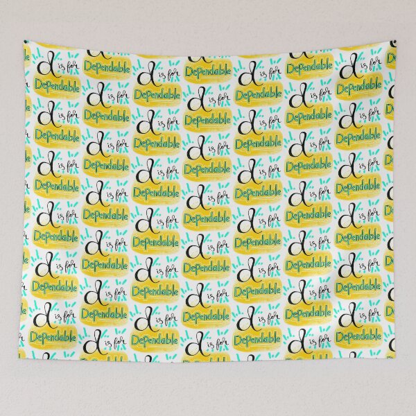 Aperçu de l'œuvre D est pour fiable: conception de doodle alphabet créée et vendue par Hannah's Doodles.
