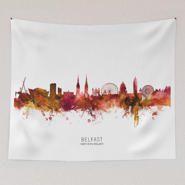 Item preview, Belfast Northern Ireland Skyline designed and sold by ArtPrints.