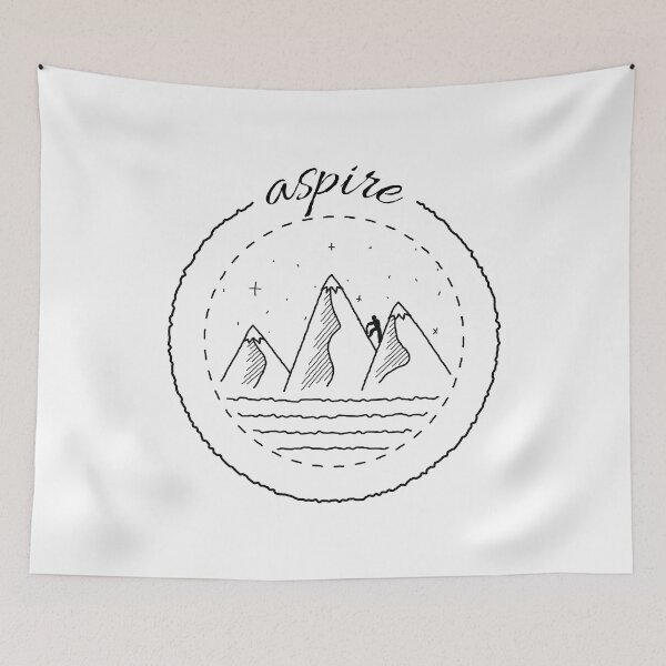 Item preview, Adventurous hiking and mountain climbing aspire  designed and sold by ArtfulTat.