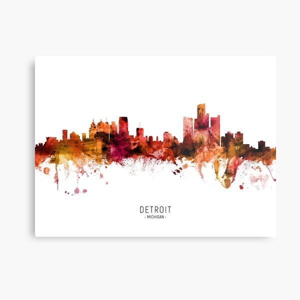 Item preview, Detroit Michigan Skyline designed and sold by MICHAEL TOMPSETT.