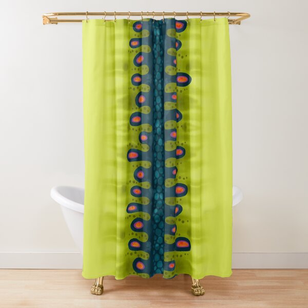 Blue Organic Slurp Shower Curtain