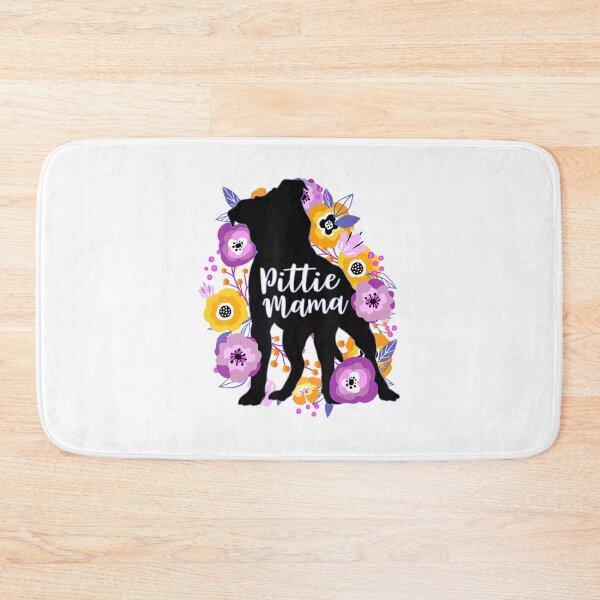 Item preview, Pitbull Mama Purple Flowers Pittie Cute Pitbull Mom Dog Lover designed and sold by JohnnyBench73.