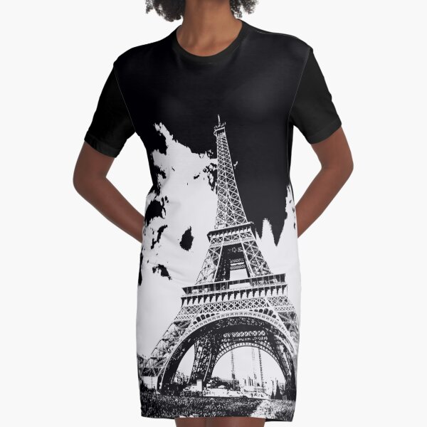 Aperçu de l'œuvre Tour Eiffel Graphique Noir n Couleur Libre créée et vendue par NawbuSmart.