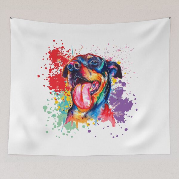 Item preview, Funny dog colorful designed and sold by TopDesignArt.