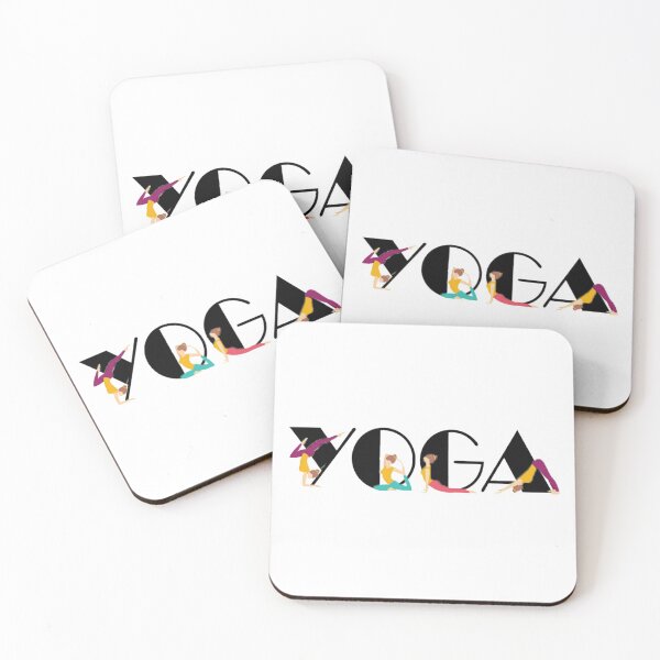 Item preview, Yoga Poses Typography designed and sold by HappyPrints ⭐⭐⭐⭐⭐.