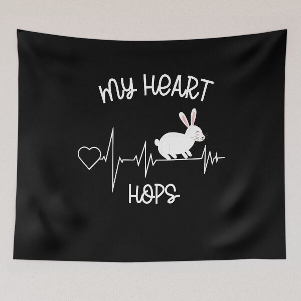 Item preview, My Heart Hops - Bunny Rabbit Heartbeat designed and sold by Ibu83.
