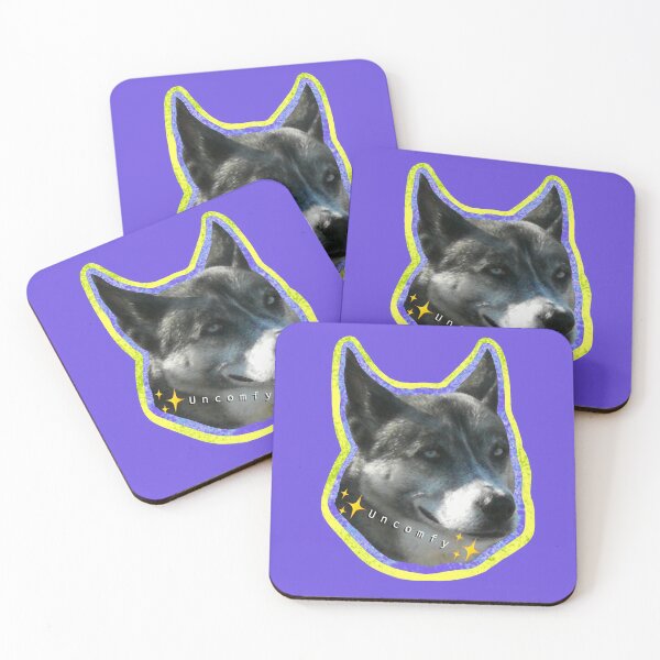 Item preview, This makes me *uncomfy* custom dog emoji / sticker designed and sold by Marcus Barcus.