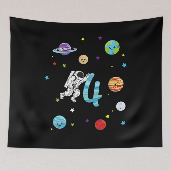 Item preview, 4th Birthday Astronauts Solar System Planets designed and sold by Ibu83.