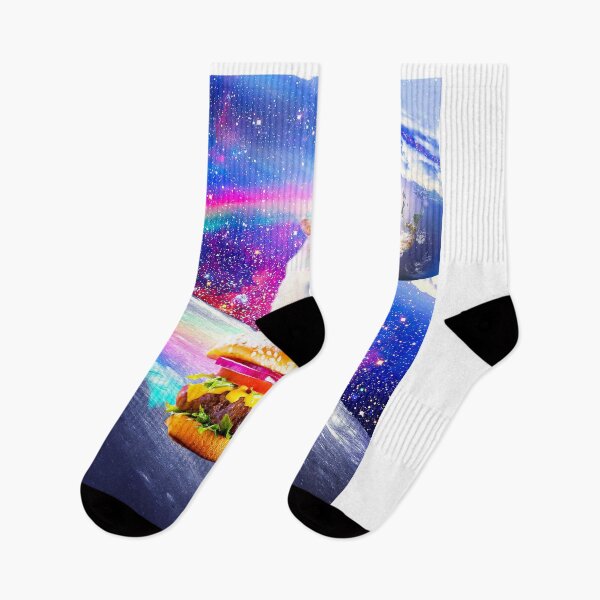 Item preview, Rainbow Space Hamster Riding Burger designed and sold by SkylerJHill.