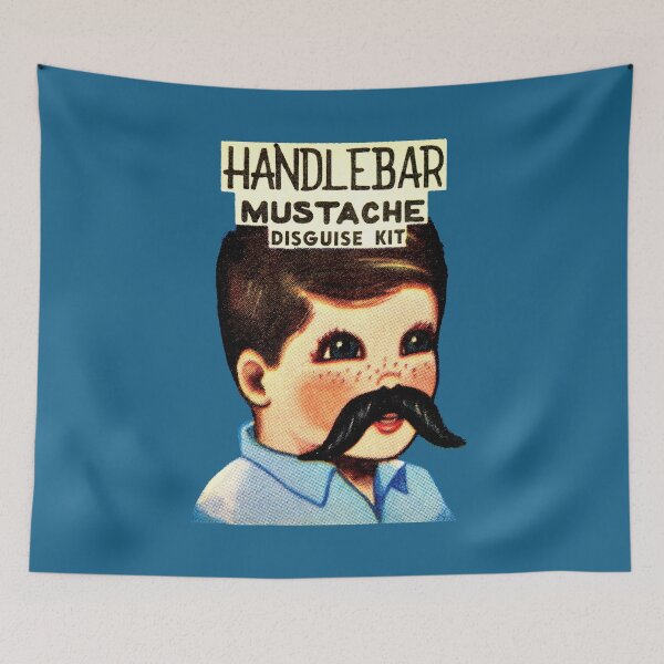 Item preview, HANDLEBAR MUSTACHE DISGUISE KIT ADVERT designed and sold by ThrowbackAds.