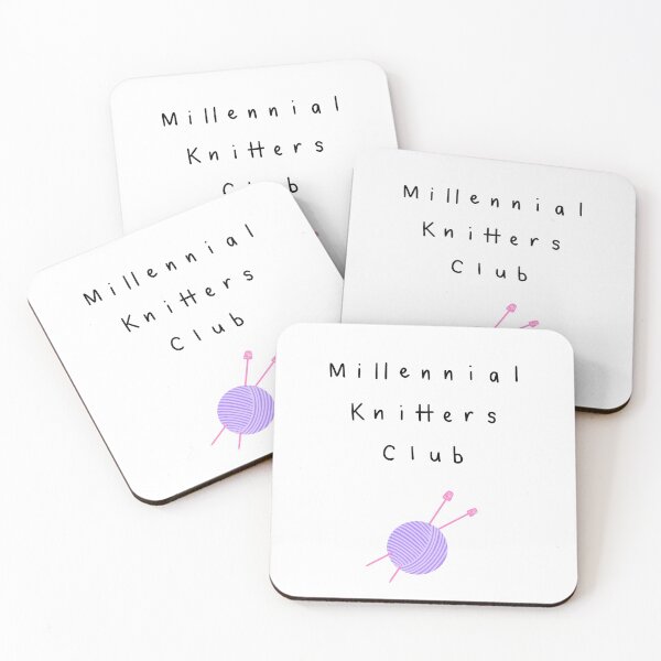 Item preview, Millennial knitters club designed and sold by tessthebookworm.