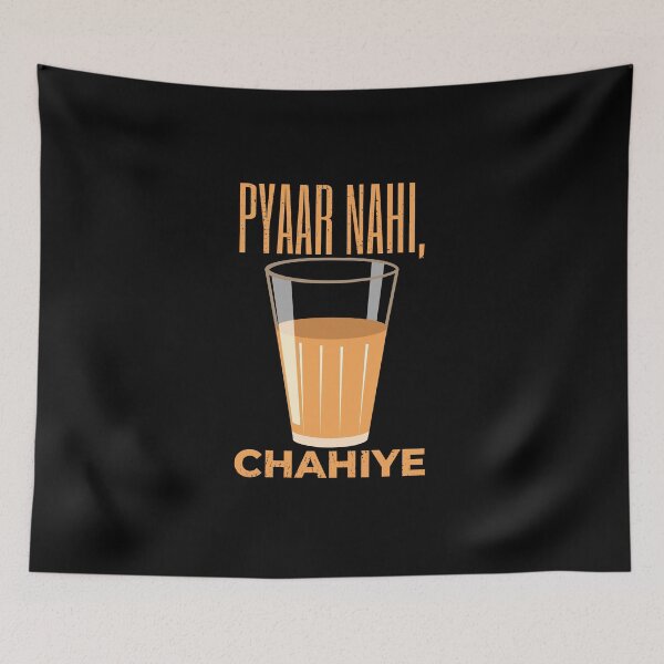 Item preview, Funny Chai Hindi Quote designed and sold by artworkbyrihen.