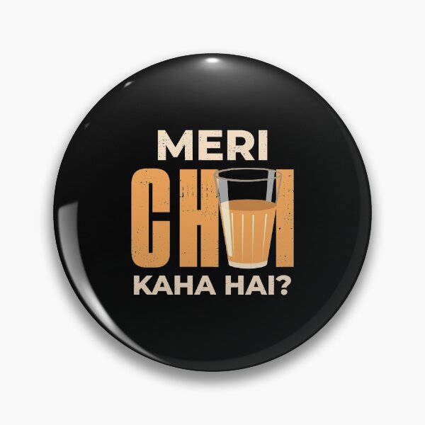 Item preview, Funny Chai Hindi Quote designed and sold by artworkbyrihen.