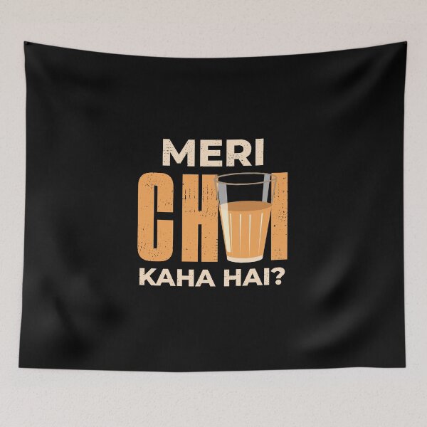 Item preview, Funny Chai Hindi Quote designed and sold by artworkbyrihen.