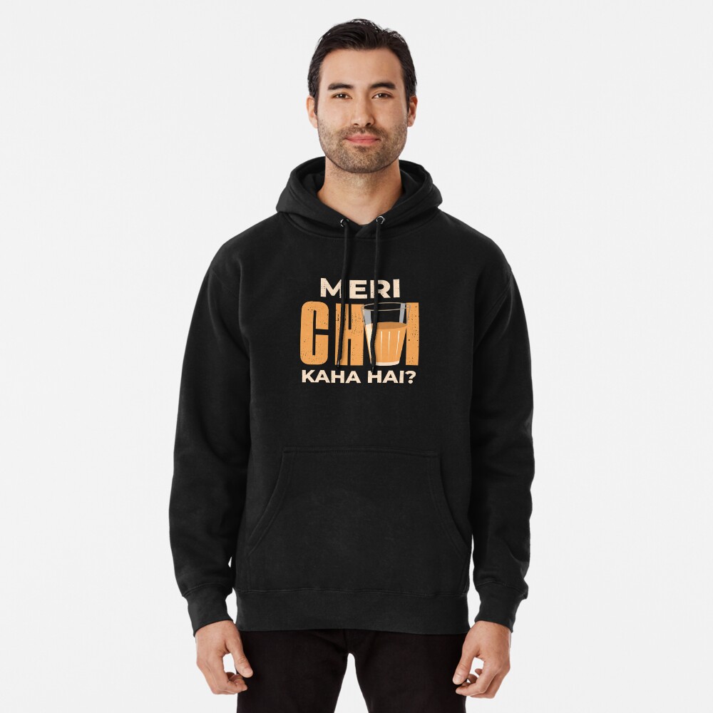 Funny Chai Hindi Quote Pullover Hoodie for Sale by artworkbyrihen