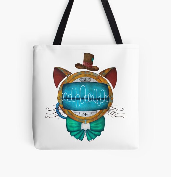 Shoupignon the robot-cat steampunk All Over Print Tote Bag
