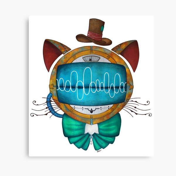 Shoupignon the robot-cat steampunk Canvas Print
