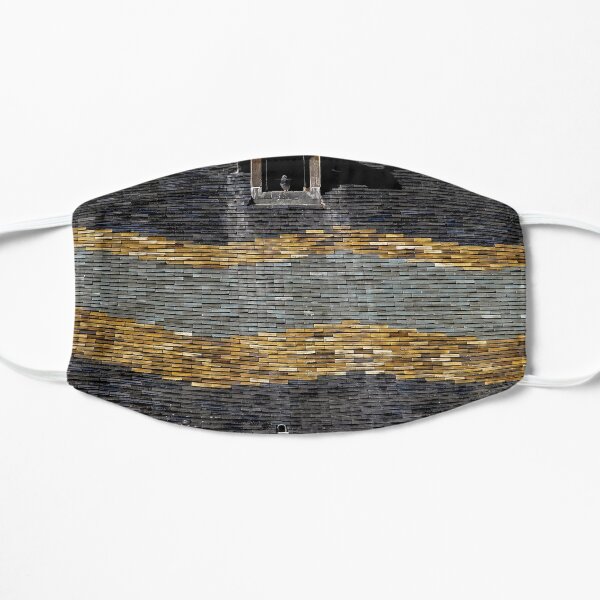 Traditional roof tiles in Burgundy make waves Flat Mask