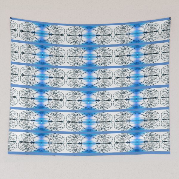 Item preview, oval blue stripes designed and sold by Nickdavisinghe.