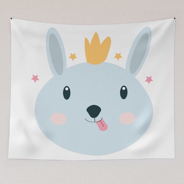 Aperçu de l'œuvre Visage animal mignon couronne bleu créée et vendue par designntalks.