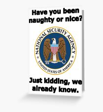 NSA Naughty and Nice Grußkarte