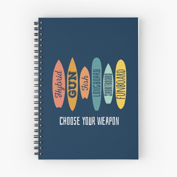 Item preview, Choose Your Weapon Surfboard designed and sold by printadorable.