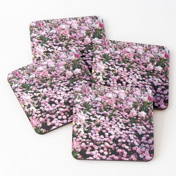 Item preview, Pink and white flowers and tulips garden designed and sold by HeatherPhn.
