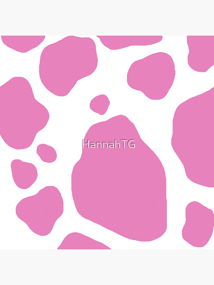 "Pink cow print" Sticker by HannahTG Redbubble