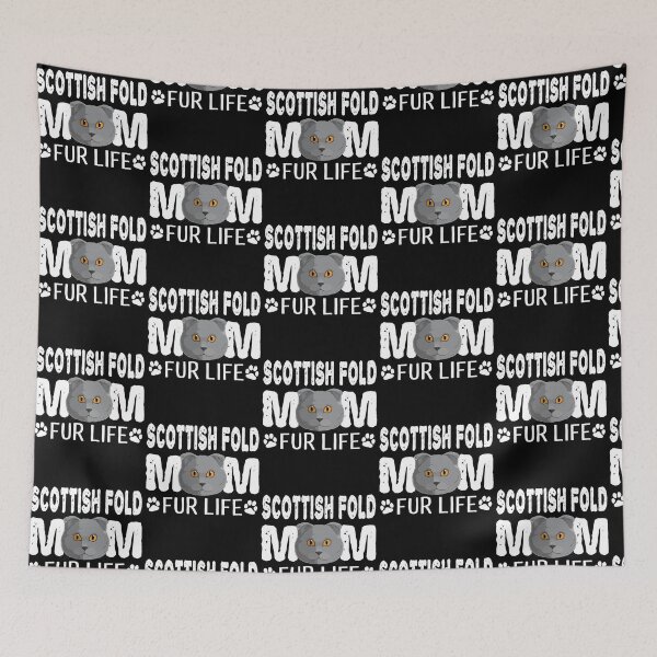 Item preview, Scottish Fold Cat Mom Fur Life Kitty Pun designed and sold by fatamyfan1.