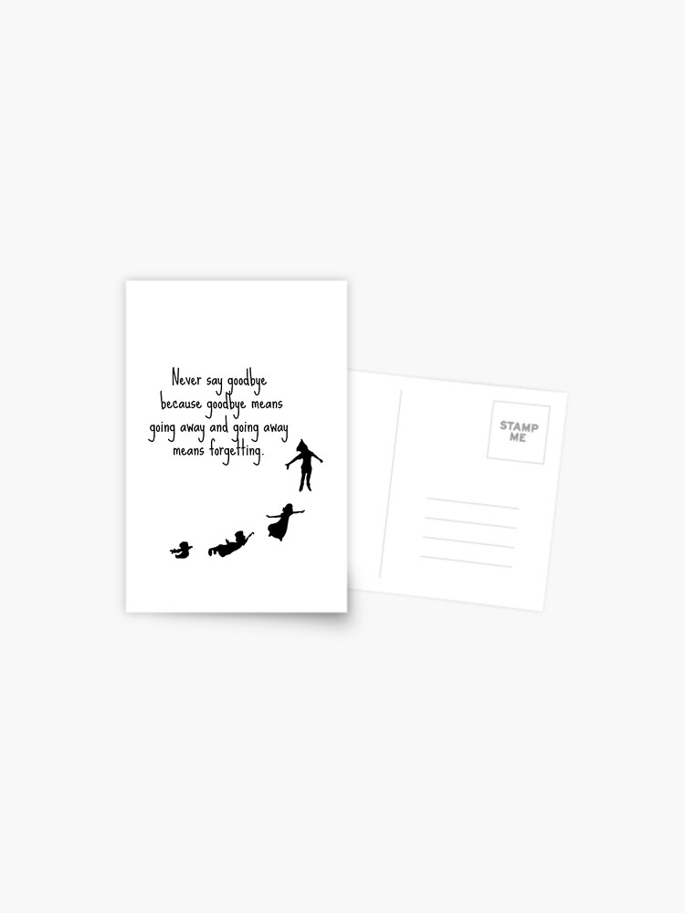 Carte Postale Peter Pan Citation Par Jonnarogers Redbubble