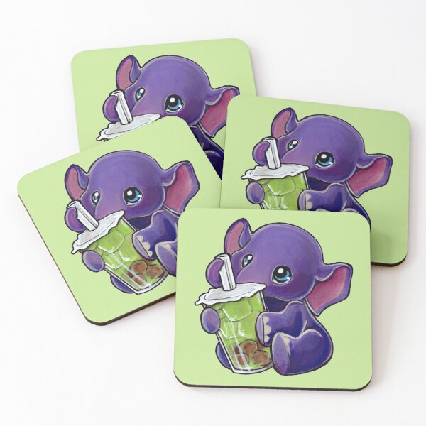 Item preview, Purple boba elephant  designed and sold by ArtOfBianca.