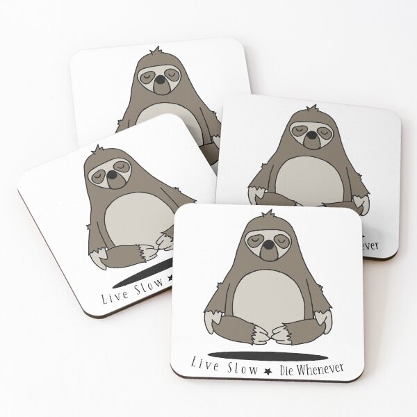 Item preview, Sloth Live Slow designed and sold by HappyCabbage.