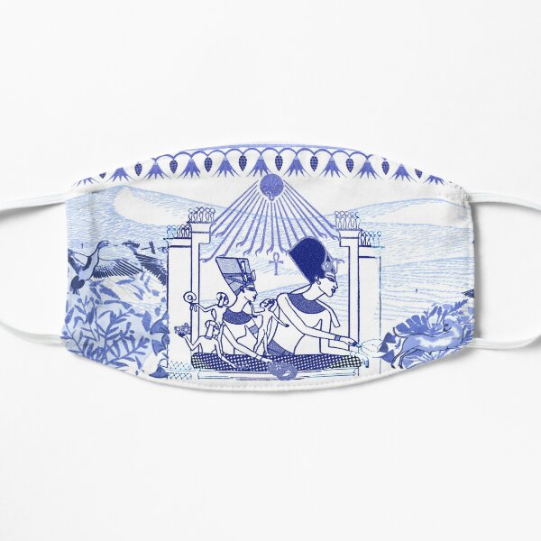 Egyptian Blue and White Nefertiti & Akhenaten (SPODE INSPIRED) Mask
